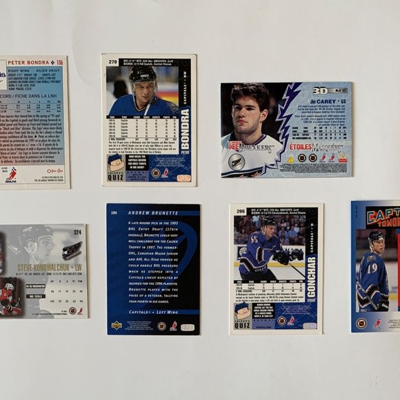 Washington Capitals Vintage NHL Hockey Cards - Lot of 21 w/ Bondra, Gonchar - Picture 3 of 7